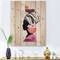 Designart - Ethnic Portrait of Afro American Woman - Modern Print on Natural Pine Wood